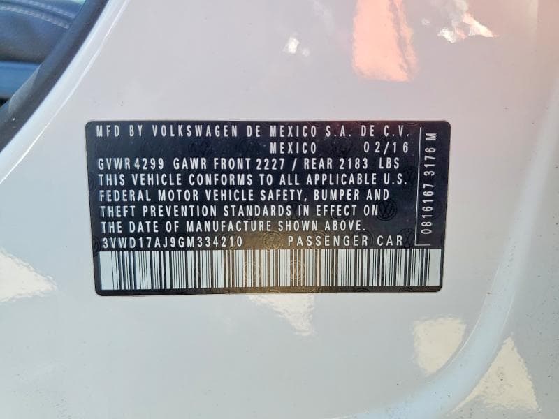 2016 VOLKSWAGEN JETTA SPORT SPORT 13