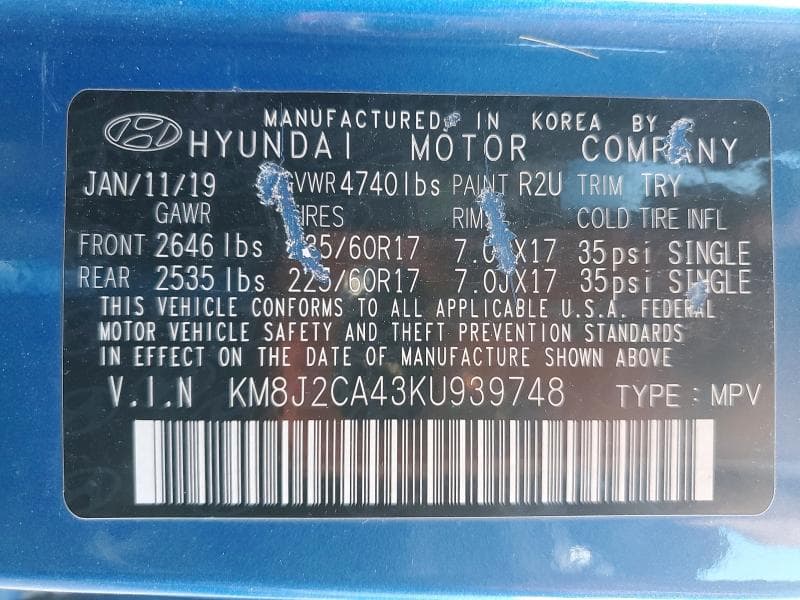 2019 HYUNDAI TUCSON 14