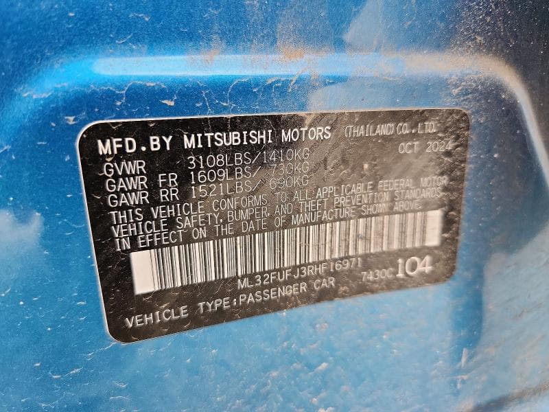 2024 MITSUBISHI MIRAGE G4 ES 13