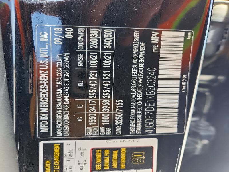 2019 MERCEDES-BENZ GLS 550 4MATIC 550 4MATIC 14