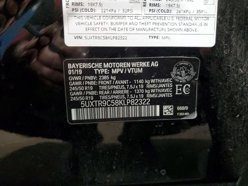 2019 BMW X3 XDRIVE30I 13