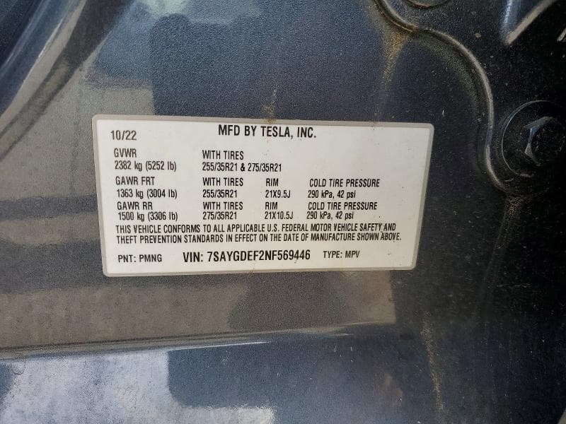 2022 TESLA MODEL Y 12