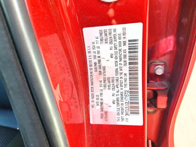 2020 TOYOTA YARIS HATCHBACK LE LE 12