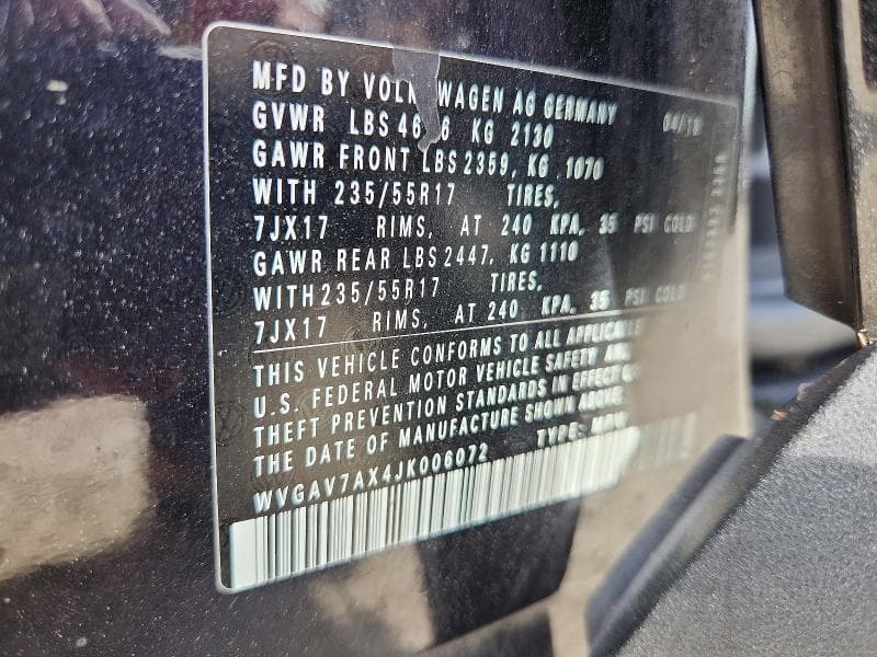 2018 VOLKSWAGEN TIGUAN LIMITED 13