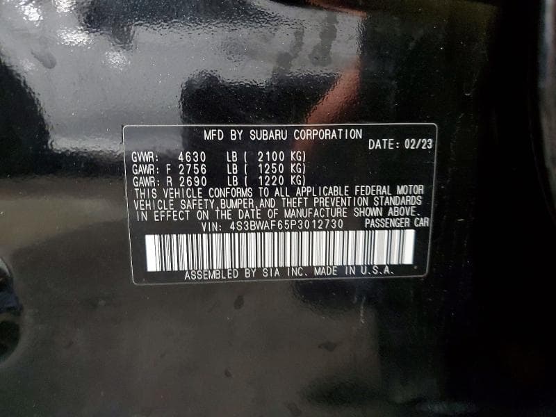 2023 SUBARU LEGACY PREMIUM 12