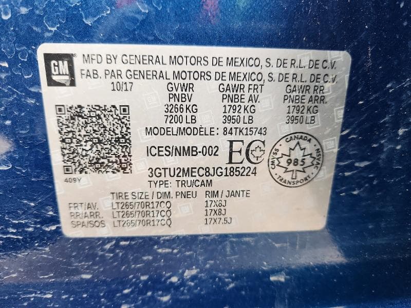 2018 GMC SIERRA K1500 SLE 13