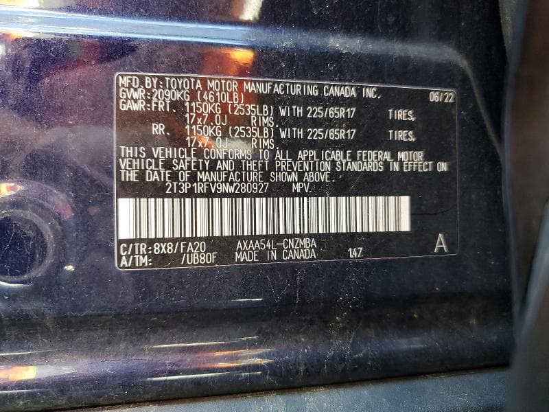 2022 TOYOTA RAV4 XLE 12