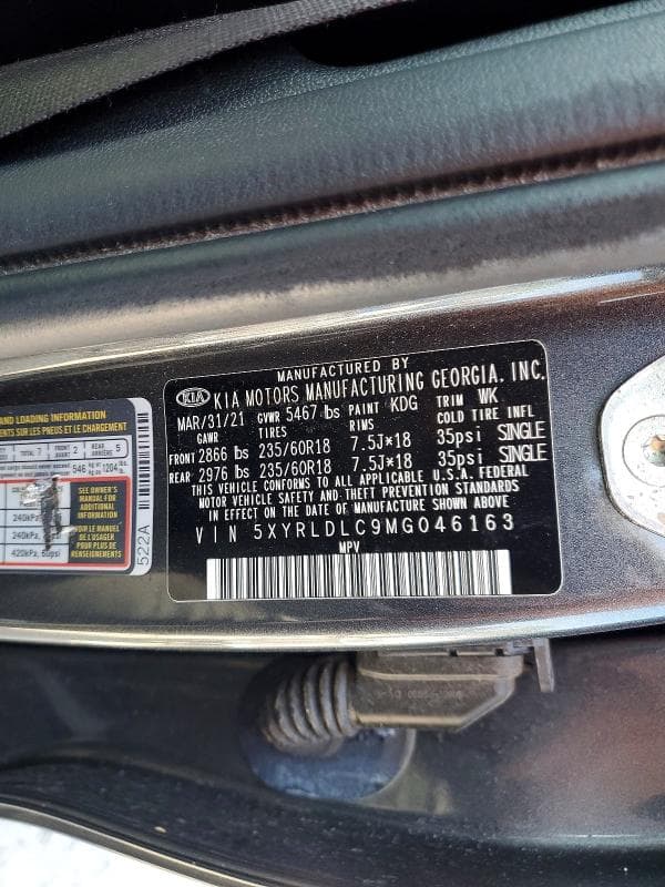 2021 KIA SORENTO S 14
