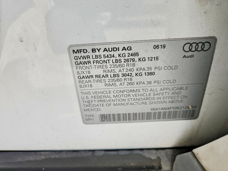 2019 AUDI Q5 PREMIUM 13