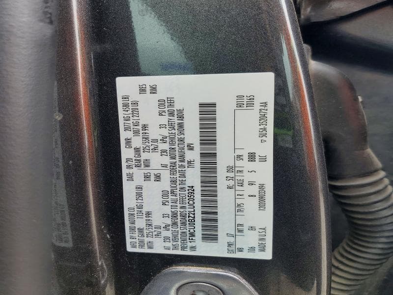 2020 FORD ESCAPE SE SPORT 12