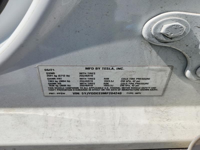 2021 TESLA MODEL Y 12