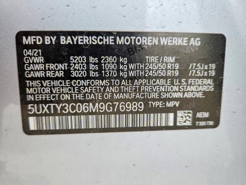 2021 BMW X3 SDRIVE30I SDRIVE30I 14