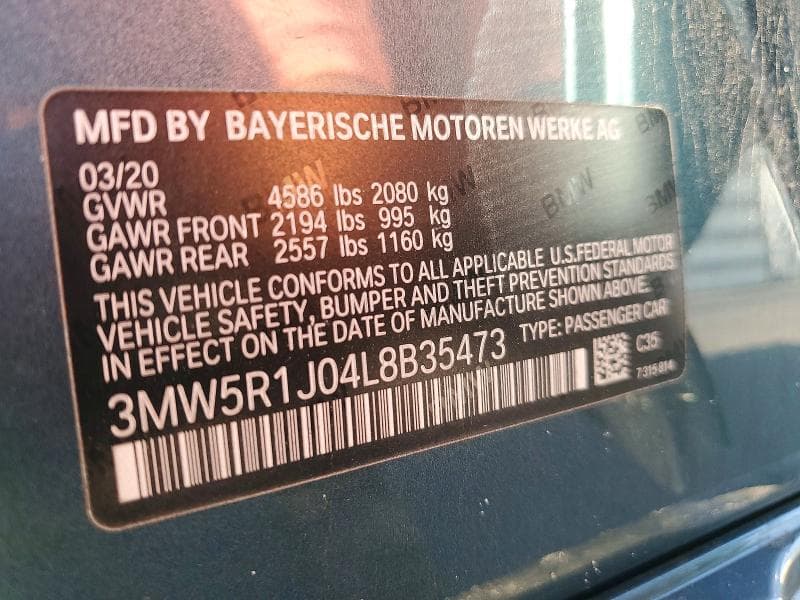 2020 BMW 330I 12