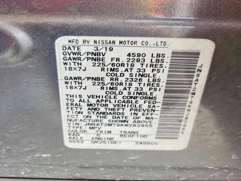 2019 NISSAN ROGUE SV SV 13