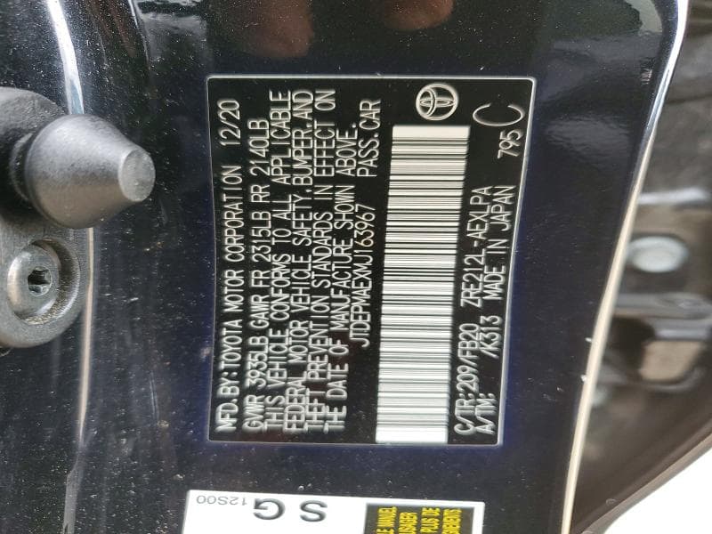 2021 TOYOTA COROLLA LE 13