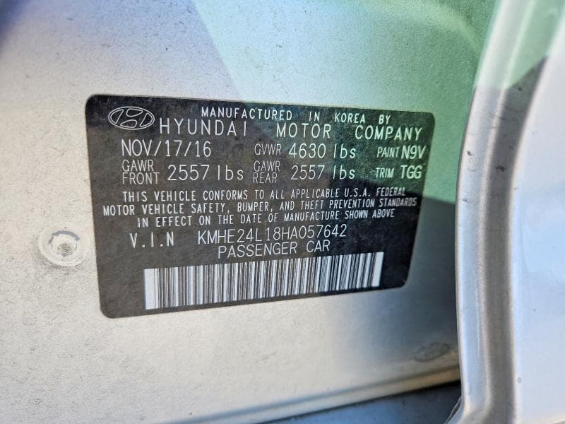2017 HYUNDAI SONATA HYBRID SE SE 12