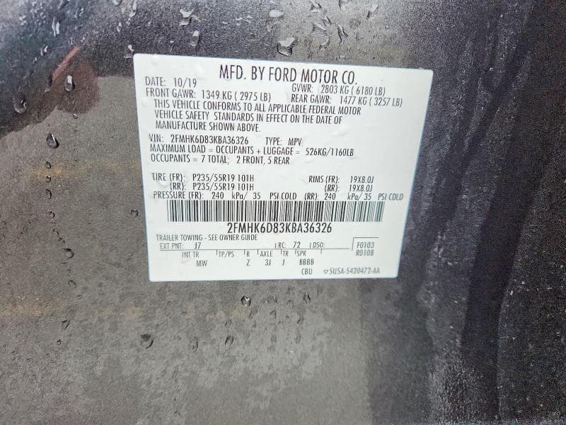2019 FORD FLEX LIMITED 13