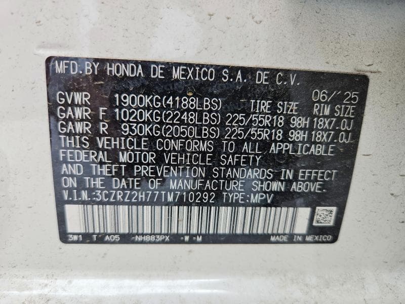 2026 HONDA HR-V EXL EXL 13