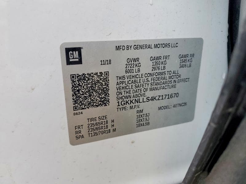 2019 GMC ACADIA SLE 13