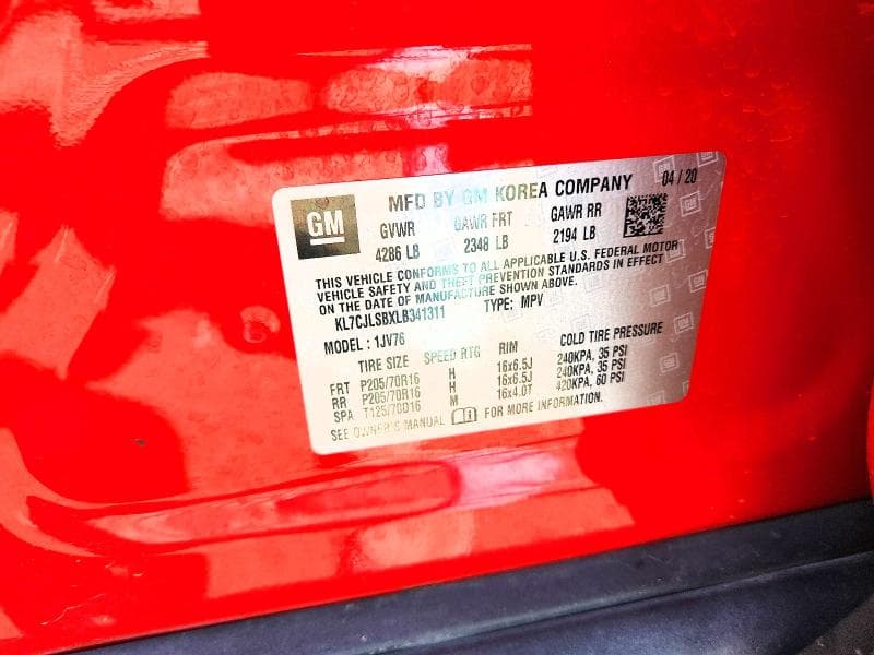 2020 CHEVROLET TRAX 1LT 13