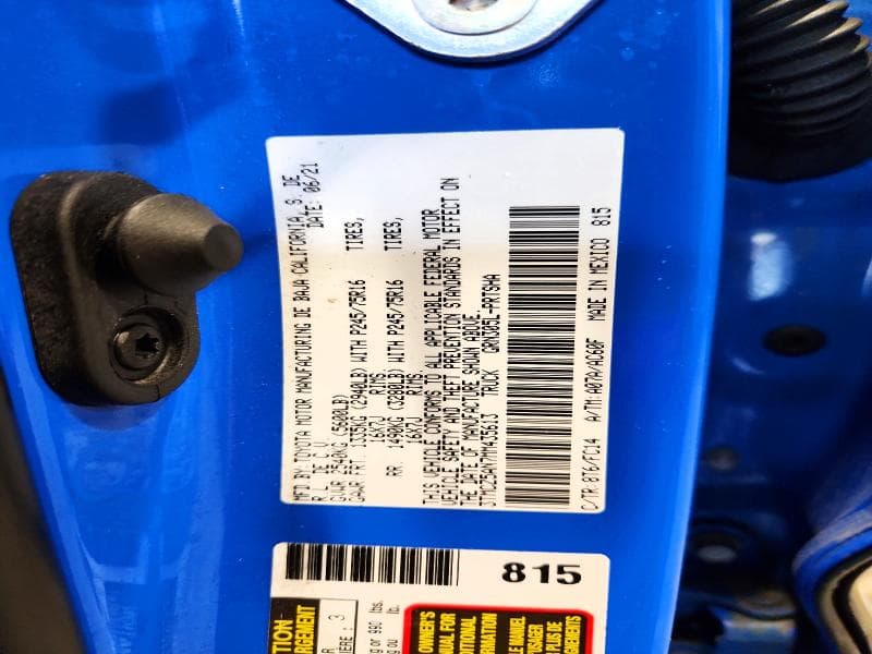 2021 TOYOTA TACOMA SR5 V6 SR5 V6 12