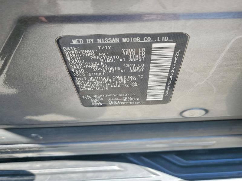 2018 NISSAN ARMADA SV 13