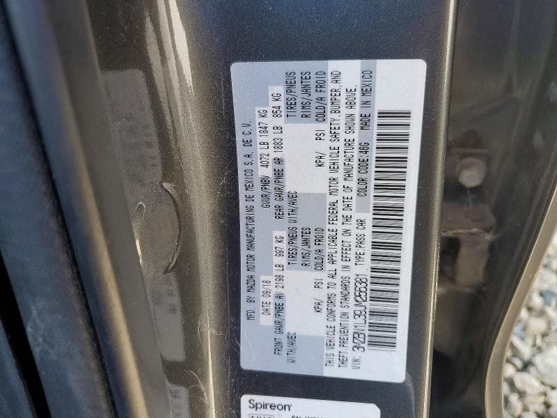 2018 MAZDA 3 TOURING TOURING 12