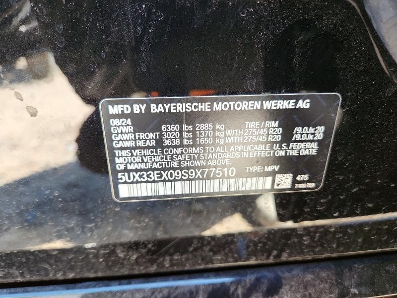 2025 BMW X6 XDRIVE40I 12