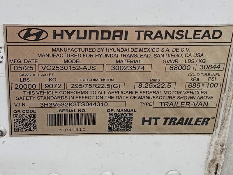 2025 HYUNDAI 53 TRAILER UNKNOWN UNKNOWN 10