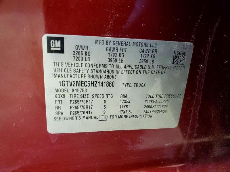2017 GMC SIERRA K1500 SLE K1500 SLE 13