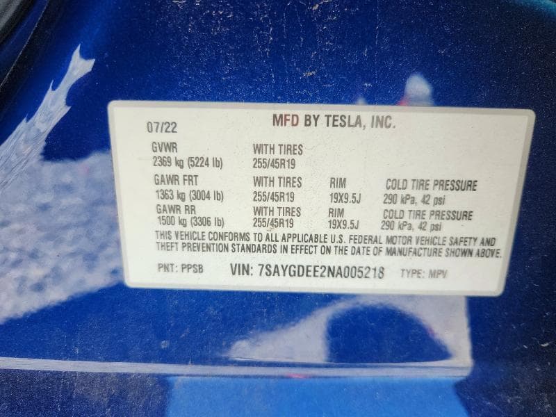 2022 TESLA MODEL Y 12