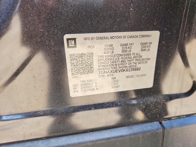 2019 CHEVROLET EQUINOX LT 14