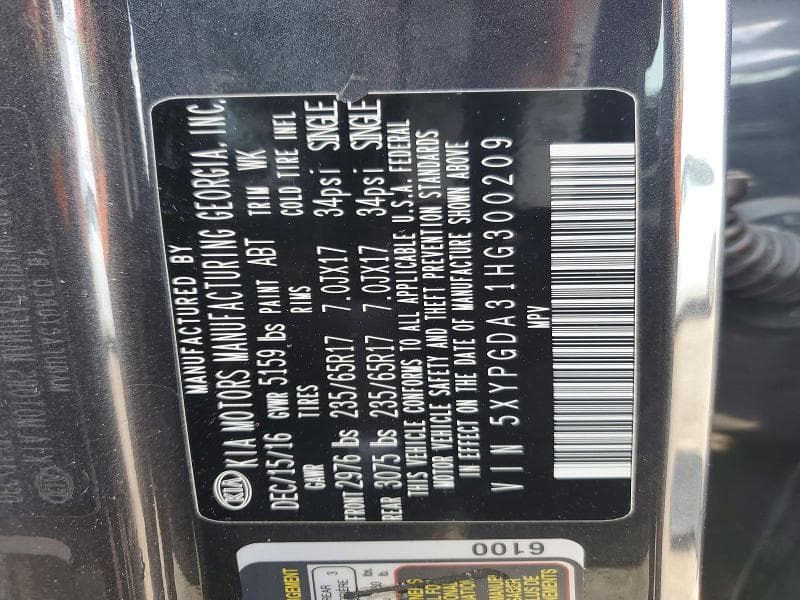 2017 KIA SORENTO LX LX 12