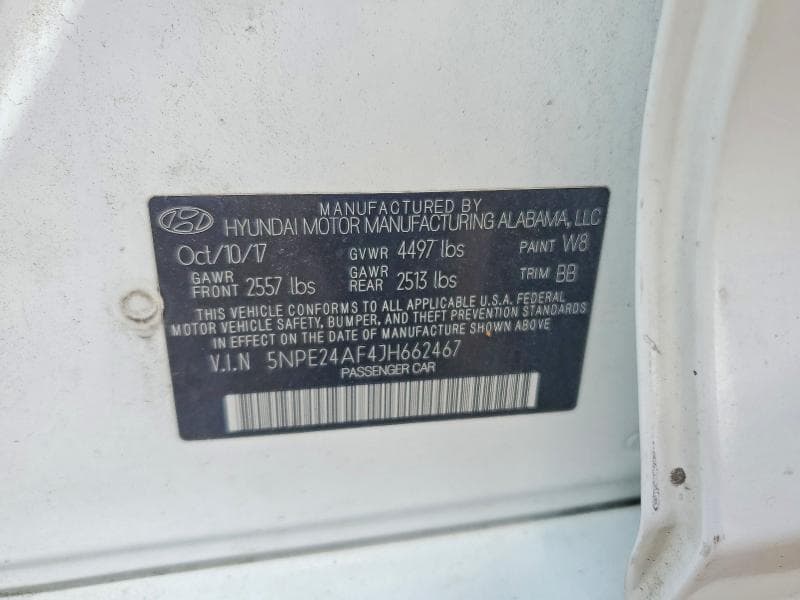 2018 HYUNDAI SONATA SE 12