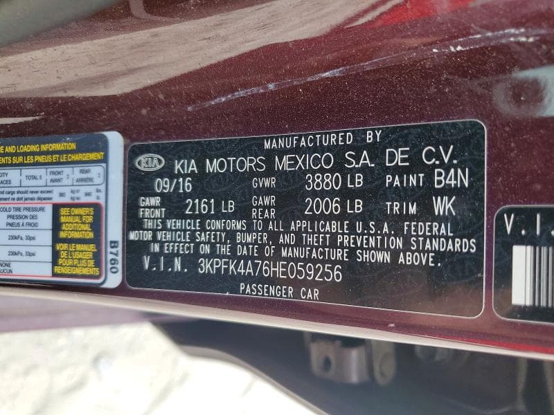 2017 KIA FORTE LX 12