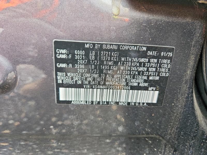 2025 SUBARU ASCENT ONYX EDITION 13
