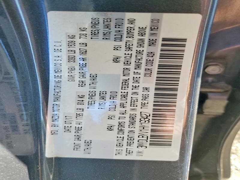 2017 TOYOTA YARIS IA BASE BASE 12