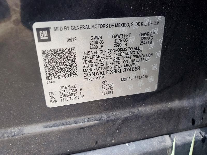 2019 CHEVROLET EQUINOX LT LT 13