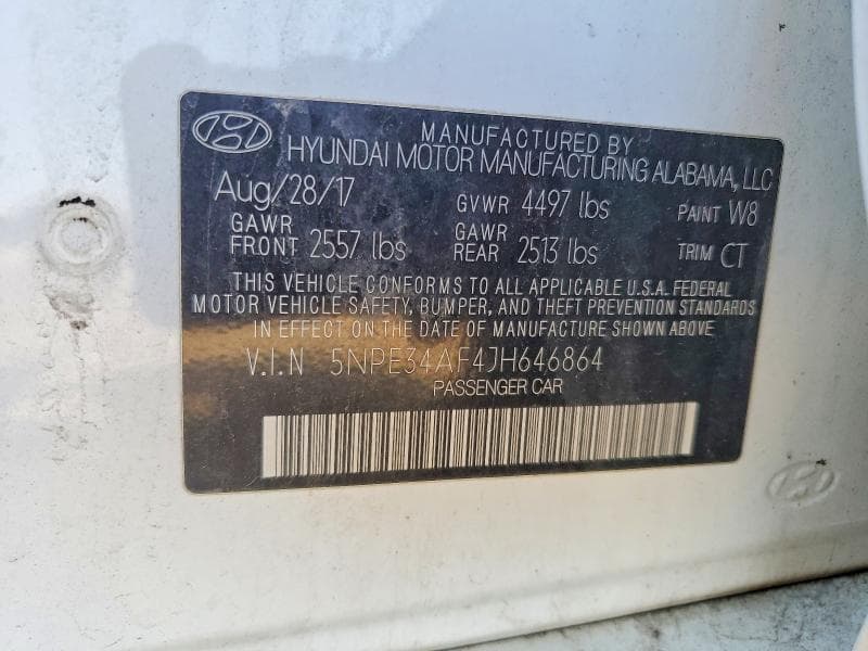 2018 HYUNDAI SONATA SPORT SPORT 12