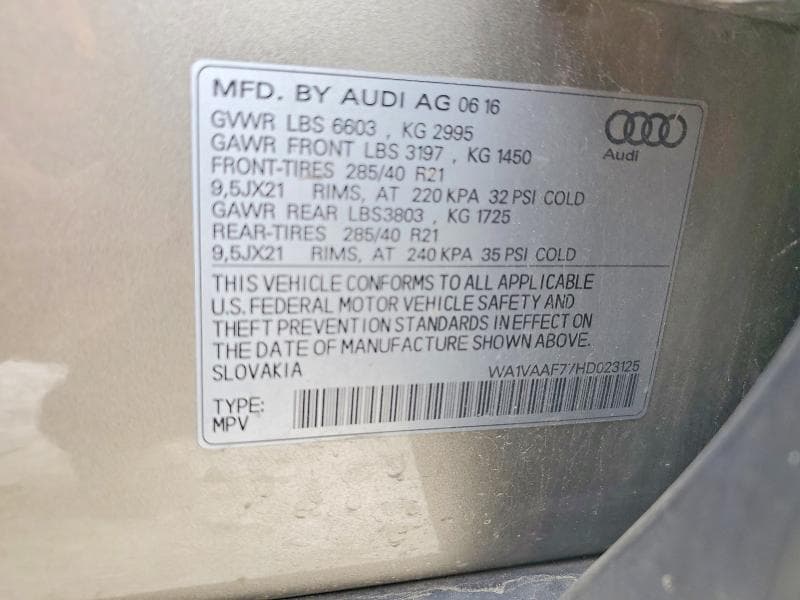 2017 AUDI Q7 PRESTIGE PRESTIGE 14