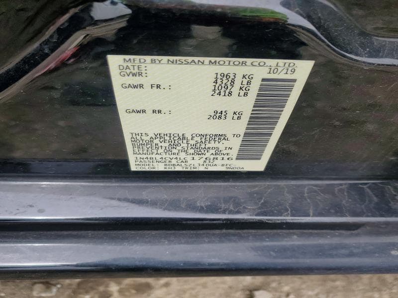 2020 NISSAN ALTIMA SR 12