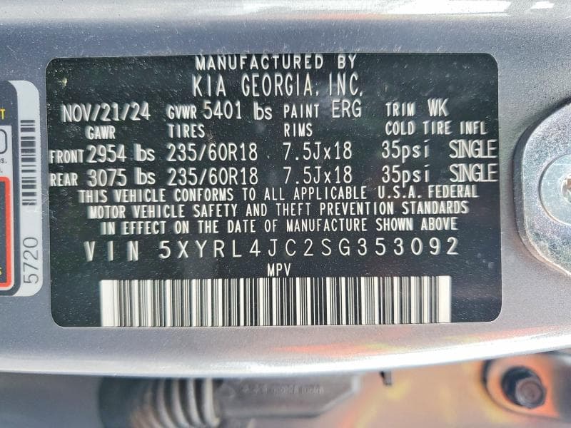 2025 KIA SORENTO S 14