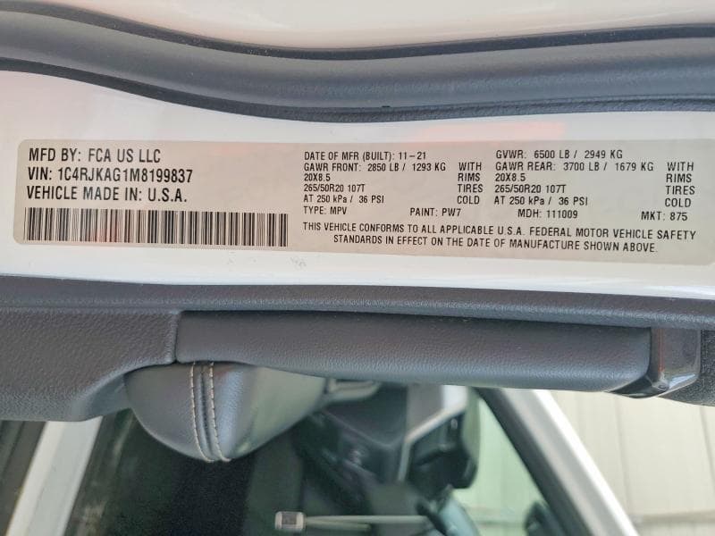 2021 JEEP GRAND CHEROKEE L LAREDO 13