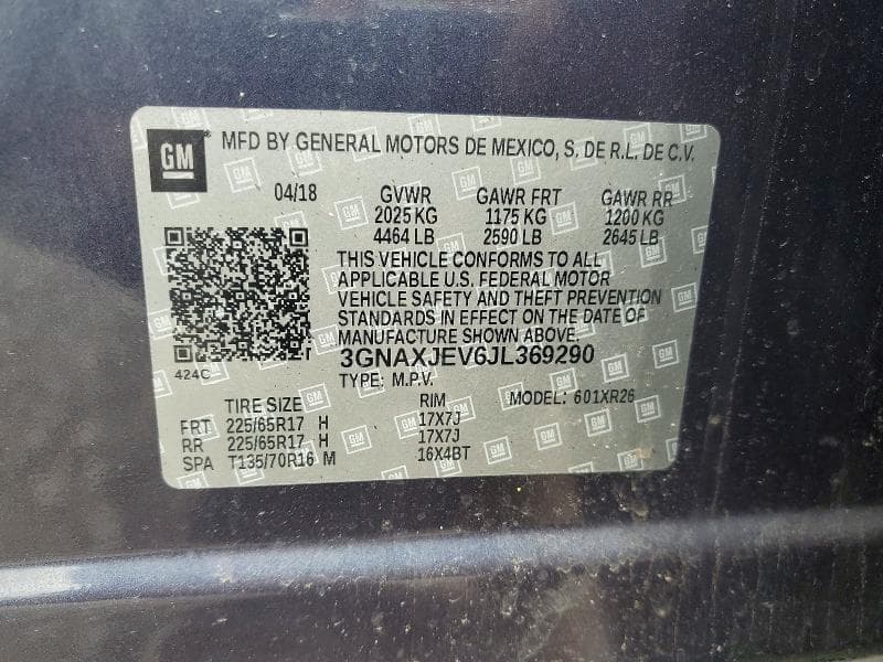 2018 CHEVROLET EQUINOX LT 14