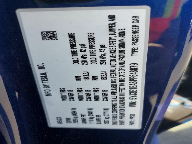 2023 TESLA MODEL 3 12