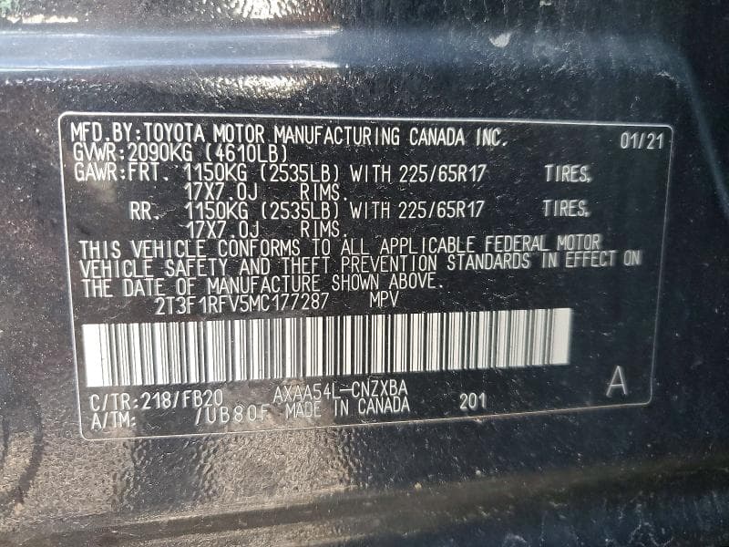2021 TOYOTA RAV4 LE LE 13