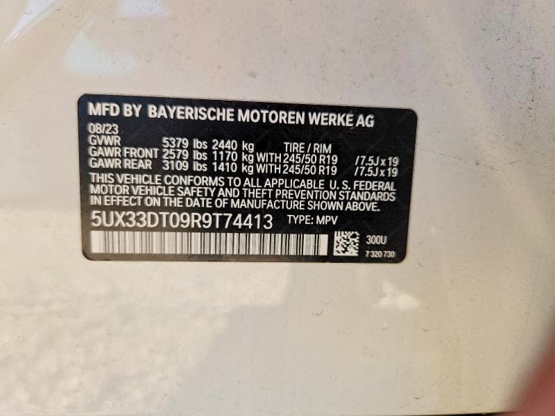 2024 BMW X4 XDRIVE30I XDRIVE30I 12