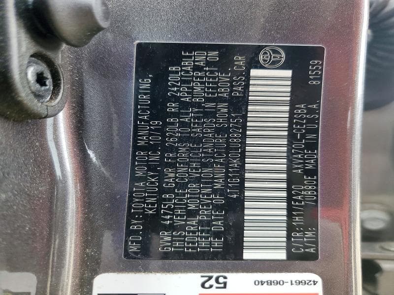 2020 TOYOTA CAMRY SE SE 13
