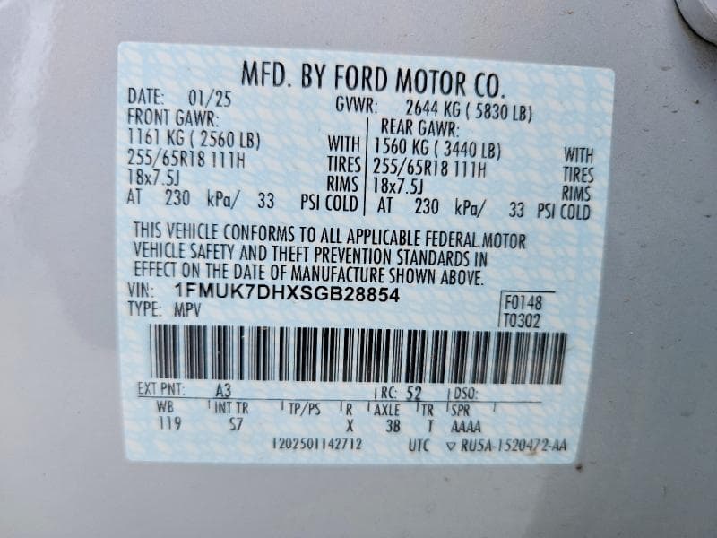 2025 FORD EXPLORER ACTIVE ACTIVE 13