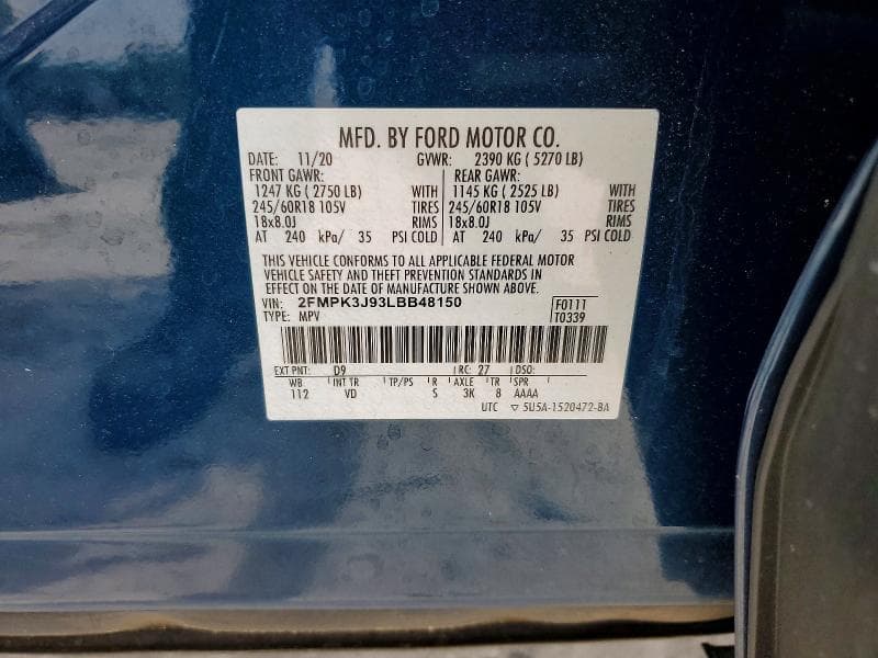 2020 FORD EDGE SEL 14